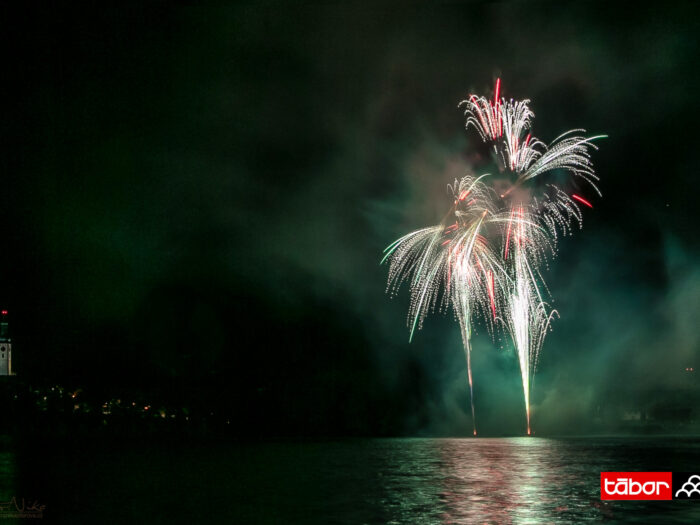 Fireworks over the Jordan Lake